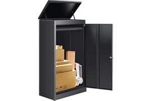 esheno Package Delivery Boxes for Outside, Extra Large Parcel Drop Boxes with Secure Storage, Anti-Theft Galvanized Steel,Waterproof Package Delivery Box for Outdoor Porch