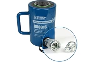 TEMCO INDUSTRIAL TEMCo HC0016 - Hydraulic Cylinder Ram Single Acting 50 TON 4" Inch Stroke (Optional Tonnages Availiable)