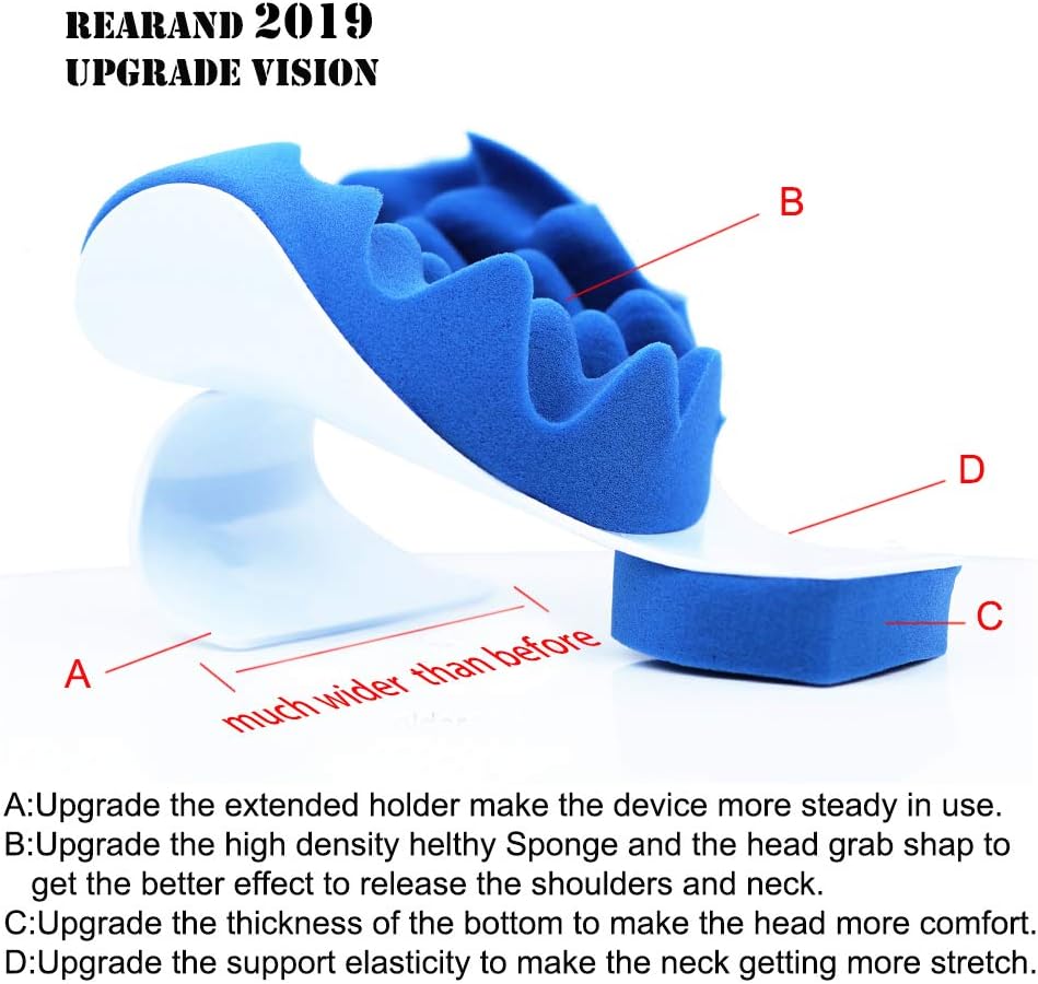 REARAND Neck and Shoulder Relaxer Neck Pain Relief and Neck Support Shoulder Relaxer Massage Traction Pillow Chiropractic Pillow for Pain Relief Management and Cervical Spine Alignment Neck Stretch: Home & Kitchen