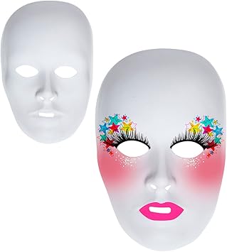 Net Toys Mascara Blanca Careta No Colorida De Mujer Antifaz Neutro Fantasma Mascarilla De Carnaval Para Pintar Rostro De Mujer Fantasma De La Opera Media Mascara Femenina Amazon Es Juguetes Y Juegos