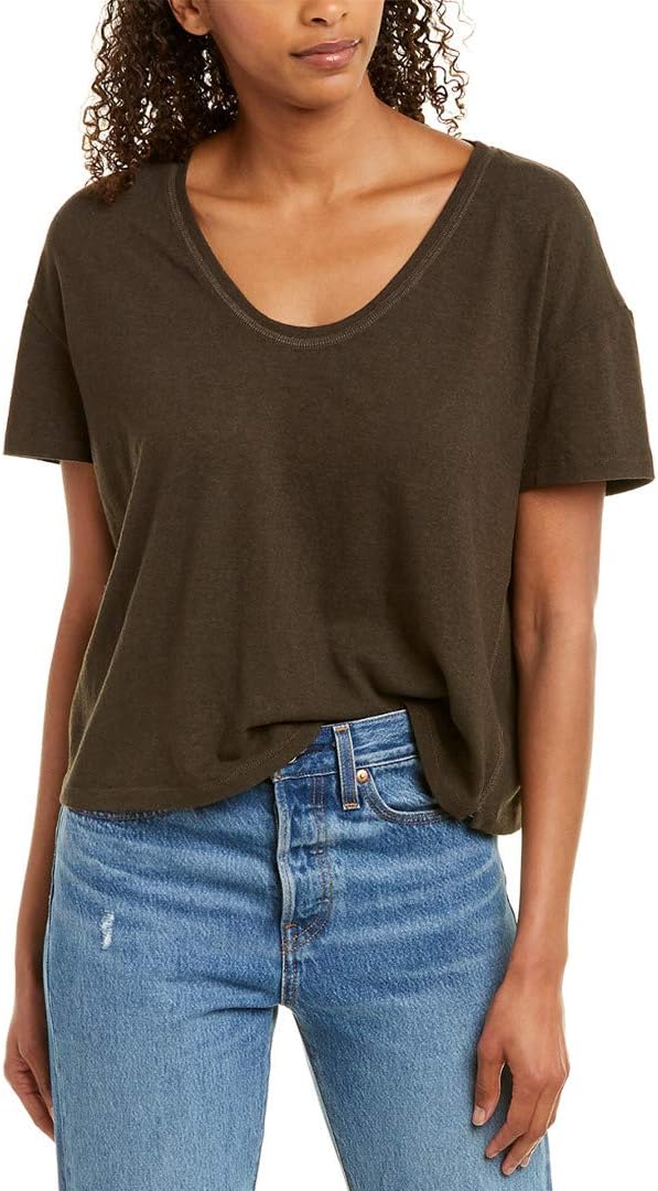 James Perse Womens Cropped Top, 3, Green