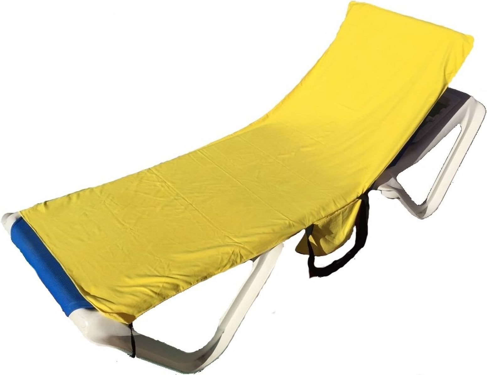 YISAMA Microfibre Lounge Chair Towel for Sunbathing, Quickdry Windproof with Pocket Yellow