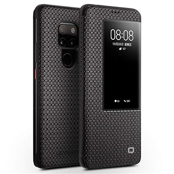 Huawei Mate 20 Hülle,Echtleder-Handyhülle,intelligentes Flip-Free Anruf annehmen,Mit Sleep/Wake-Funktion Echtleder-Flip-Hülle