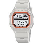 Reginald Watches for Men Fashion Trend Multifunction Waterproof Watch EL Backlight Digital Chronograph TPU Watch Strap Square Watches