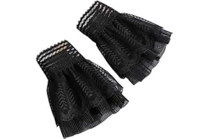 SUZALA Wrist Cuffs for Women Ladies Teens, Detachable Fake Hand Sleeves for Sweater Blouse Coat (WillowLeaves-Black)