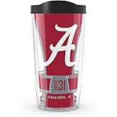 Tervis Made in USA Double Walled University of Alabama Crimson Tide Insulated Tumbler Cup Keeps Drinks Cold & Hot, 16oz, Spirit