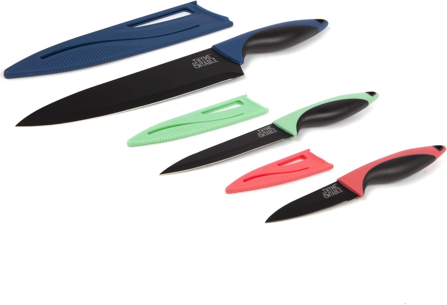 Amazon Com Thyme And Table 3 Piece Colored Chef Knife Set Kitchen Dining