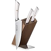 Cangshan ELBERT Series German Steel Forged 4-Piece HUA Knife Block Set, Acacia (White)