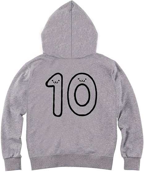 Amazon １０ じゅう 十 Ten 数字 ナンバー 記号 文字 筆絵 イラスト おもしろ ジップ パーカー トレーナー パーカー 通販