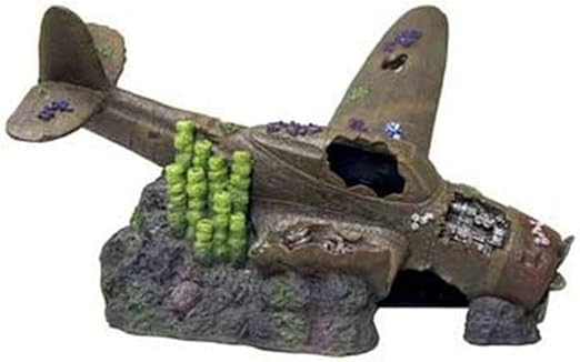 sunken plane aquarium decoration