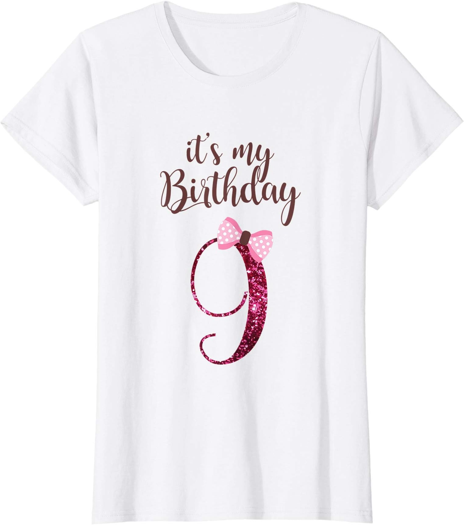 Milestone Birthday Ideas and GiftsBirthday Shirt Girl - Cute It's my 9th Birthday 9 Years Old