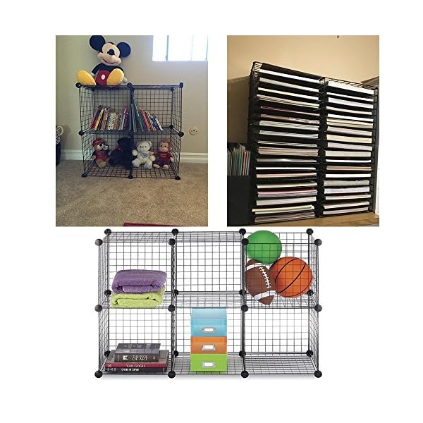 LANGXUN Metal Wire Storage Cubes Organizer, DIY Small Animal Cage for Rabbit, Guinea Pigs, Puppy | Pet Products Portable…