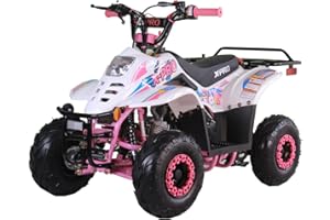 X-PRO Bolt 110 110cc ATV Quad Gas Powered 110cc 4 Wheeler ATVs Off Road ATV 4 Wheelers(Pink)