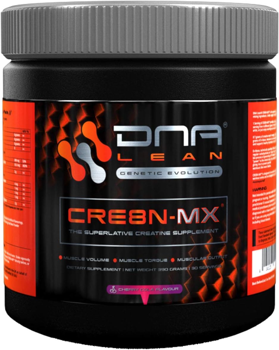 DNA Lean CRE8N-MX Superlative Creatine Powder Formula (8 Science Based Ingredients) - No Loading Required - 30 Servings (Grape)