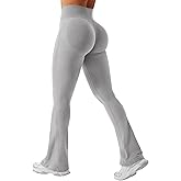 YEOREO Women's Mini Flare Workout Butt Lifting Hidden Scrunch Seamless Yoga Legging Pants