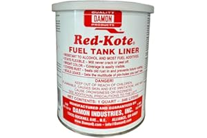 KCINT RED KOTE FUEL TANK LINER, GAS TANK SEALER, FUEL TANK SEALER 1 QT. STOPS RUST, CORROSION AND LEAKS