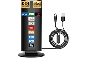 SYENGKKY TV Antenna, TV Antenna for Smart TV Indoor 900+ Miles Long Range, 2024 Upgradedtv Antenna for Local Channels with Amplifier Signal Booster, Digital TV Antenna, Support 8K 4K 1080P, 32ft Coax Cable