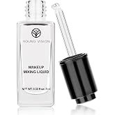 YOUNG VISION Makeup Mixing Liquid, Eyeshadow/Foundation Mixing Medium Makeup, Eyeliner Sealer, Pigment Enhancer, Durability Waterproof Transparent Make up Fixer Liquid Drops, 9ml/0.3 fl oz
