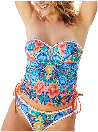 womens strapless tankini top