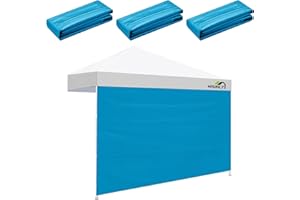 Hisinly Canopy Sidewalls 10 * 10 ft, 3PCS Sunwalls with 210D Oxford Cloth, UV Protection and Waterproof, Suits Pop-up Tent/Instant Canopy/Commercial Canopy, Sky Blue (Sidewall Only)