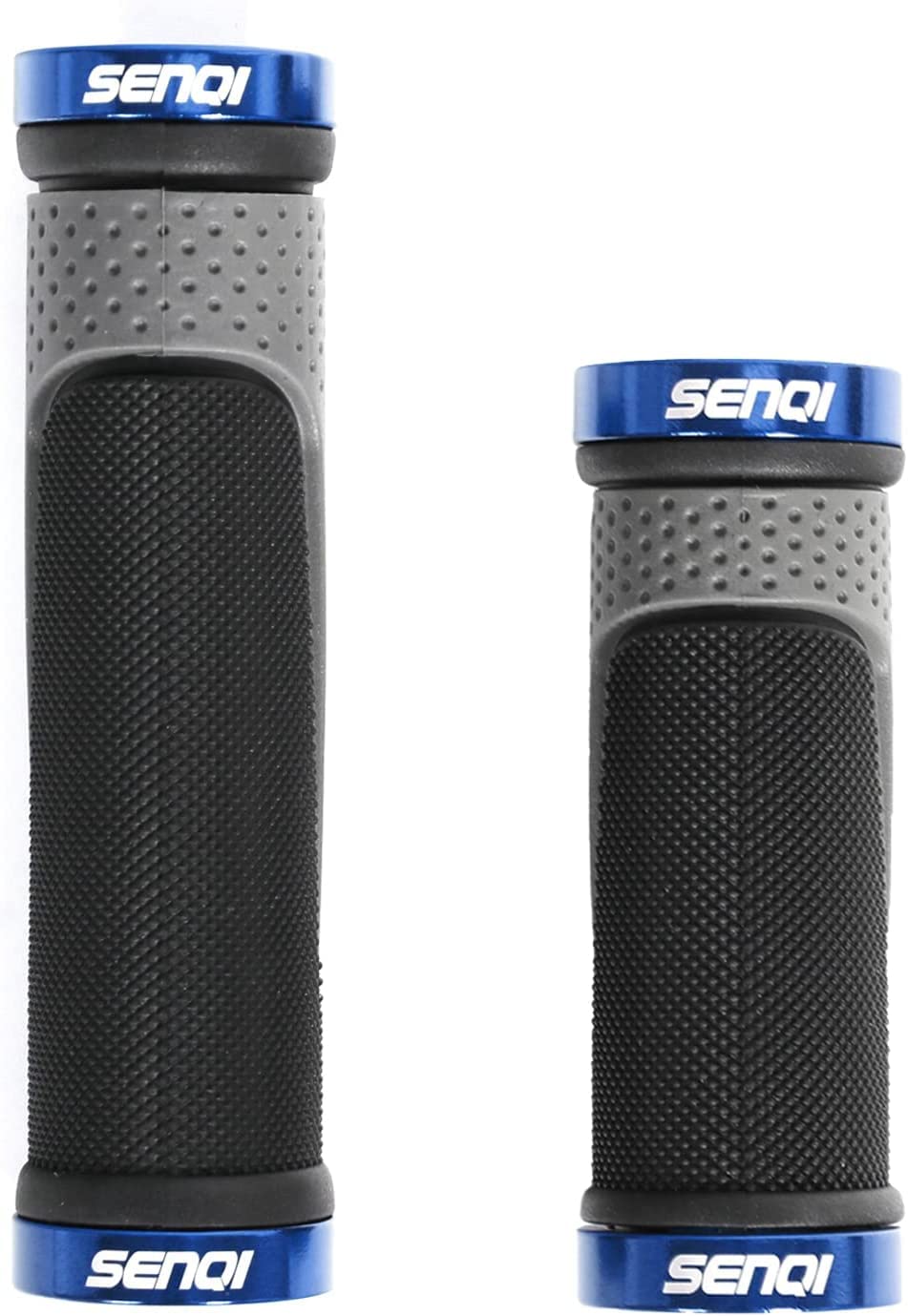 SENQI Bike Grips Lightweight Bicycle Grips 130mm &130mm,130mm &90mm, 90mm &90mm Fit 22.2mm Handlebar Anti-Slip Grips Suitable for Multi-Speed Bicycles Mountain Bikes BMX Bikes