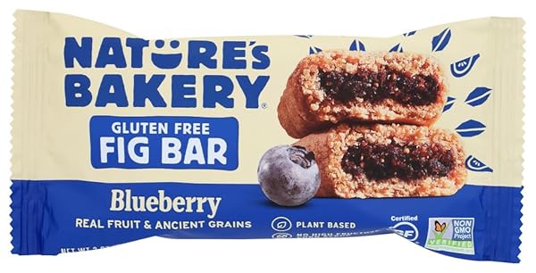NATURE’S BAKERY GLUTEN FREE FIG BARS – BLUEBERRY – 12-2 OZ TWIN PACK/NET WT 24 OZ