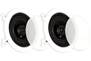 Theater Solutions CS4C in Ceiling Surround Sound Home Theater Contractor Pair, White, 4-inch