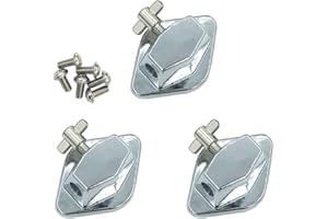 TUOREN 3 Pack Floor Tom Leg Mount Bracket with Screws Metal Tom Leg Base Floor Tom Leg Clamp Holder Percussion Drum Base Hardware Brackets