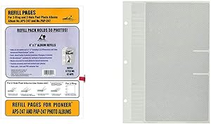 Pioneer 4x7 APS 247 Album Refill & 30 Pocket Refill for APS-247 Series Photo Albums, 5 by 7-Inch