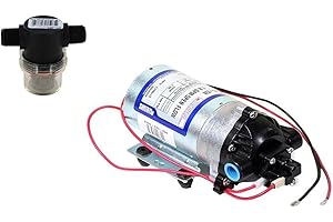 Shurflo 8000-543-238 Automatic-Demand 12V Diaphragm Pump with Shurflo 255-568 Strainer (Bundle, 2 Items)