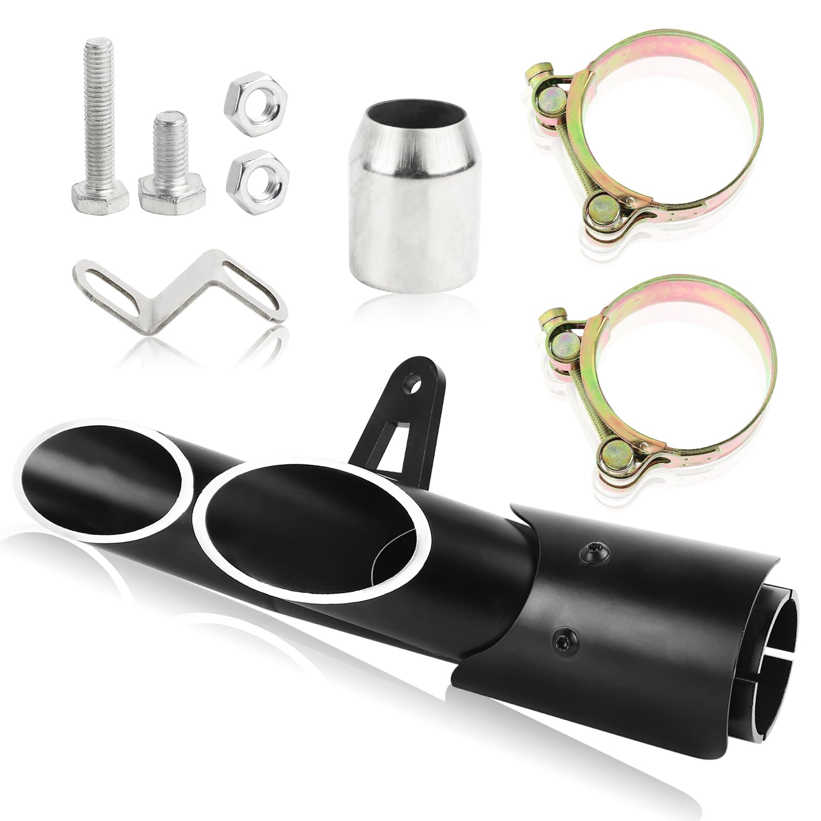 Photo 1 of 38mm-51mm Motorcycle Exhaust Tips 1.5-2" Motorcycle Muffer Grom Exhaust for Kawasaki Z650 ZX6R Honda CBR 500 300R Yamaha FZ1 250 300 Moto Dirt Bike Silencer Kit