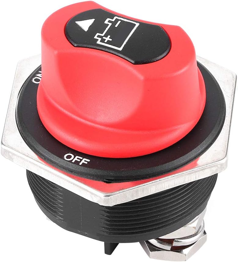 Car Battery Disconnect Switch MAX 12-32V DC 300A Cont 450A INT Battery Power Cut Off Master Switch Disconnect Isolator for Marine Car RV Truck ATV Vehicles and Boat (300A) - Image 4