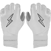 BRUCE BOLT Chrome Series Long Cuff Batting Gloves - Multiple Colors - Adult &amp; Youth Sizes