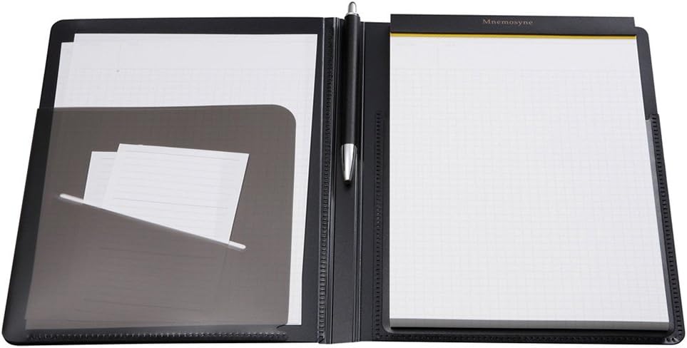 MNEMOSYNE HN187FA A4 Notebook with Folder,Black - Image 4