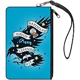 Wallet Canvas Zip Clutch Harry Potter Ravenclaw Eagle Wisdom Learning Wit Tattoo Blue