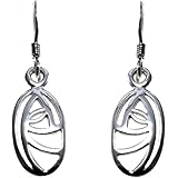Alexander CastleCharles Rennie Mackintosh 925 Sterling Silver Earrings for Women - Drop Earrings with Jewellery Gift Box - 20mm x 10mm