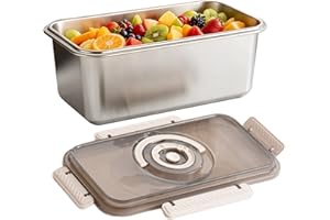 Air Tight Bread Storage Container,Airtight Stainless Steel Keeper with Lid And Handle | Kitchen Bread Box,for Kitchen Counter