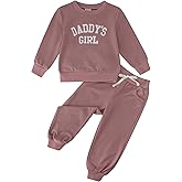 Toddler Baby Boy Girl Clothes with Pockets 2PC Long Sleeve Pullover Sweatshirt and Pants Infant Fall Winter Outfit