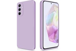 GiiYoon Silicone Case Compatible with Samsung Galaxy A35 5G, Full Body Silky Soft Touch Phone Case with Camera Protection, Shockproof Cover with Microfiber Lining, Purple