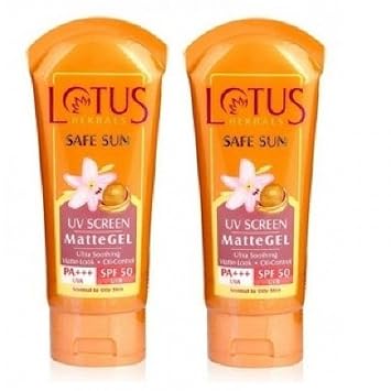 Lotus Herbals Safe Sun Matte Gel SPF50, 50g (Pack of 2)