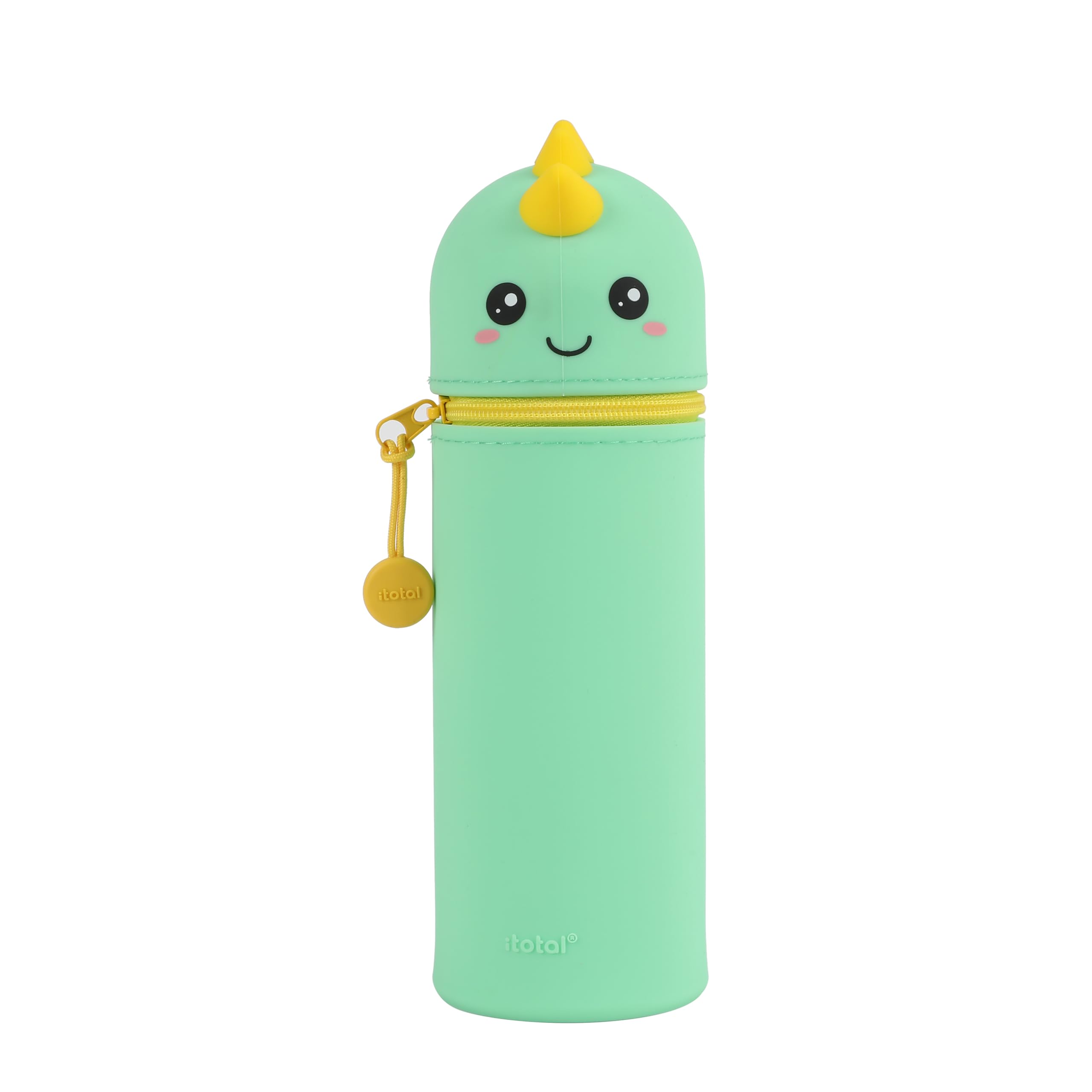I-TOTAL® - Soft Silicone Pencil Case for School - Extendable with Animal Shaped Shape, Beauty Case (Hello Dino) — image 1