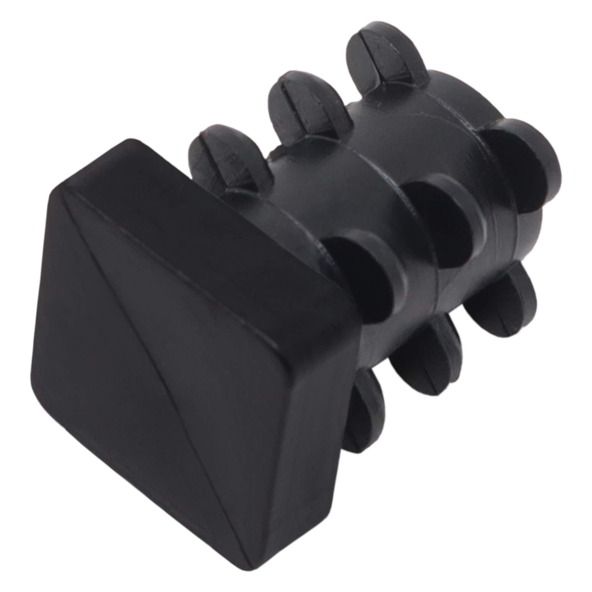 Adsamm® / 16 x Furniture glides for tubes | 0.63x0.63 '' (16x16 mm) | black | square | quality ripped inserts for tubular steel chairs