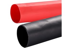 Young4us 2 Pack 1/2'' Heat Shrink Tube 3:1 Adhesive-Lined Heat Shrinkable Tubing Black&RED 4Ft