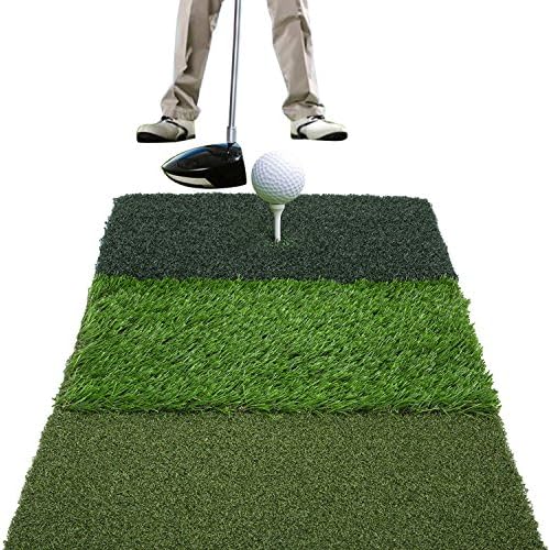 COVASA Mat Attack Tri-Turf Portable Golf Hitting Mat (25in x 16in)