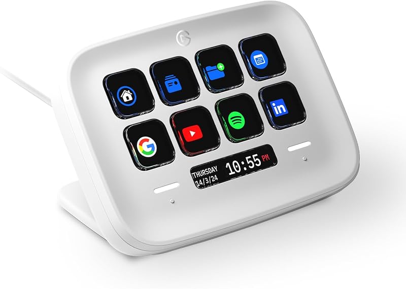 Stream Deck Neo – 8 Tasti Personalizzabili, 2 Touch Point, velocizza attività e Flussi di Lavoro - controlla Word, Excel, PowerPoint, Teams, Zoom, Spotify e Altro, Drag And Drop - per Mac e PC