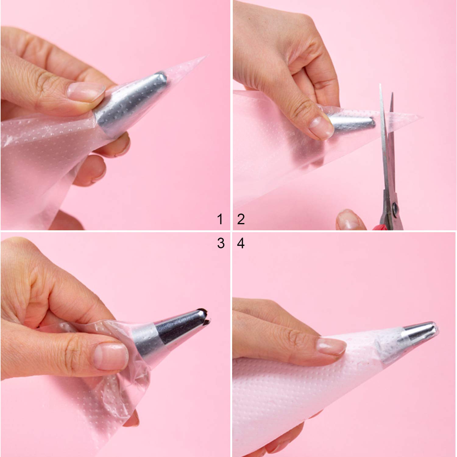 300 Pieces Disposable Pastry Piping Bags 24 34 cm Disposable Cake