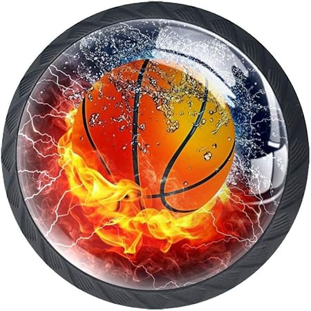 Basketball Passion Sport Art Kitchen Cabinet Knobs 4 Pieces
