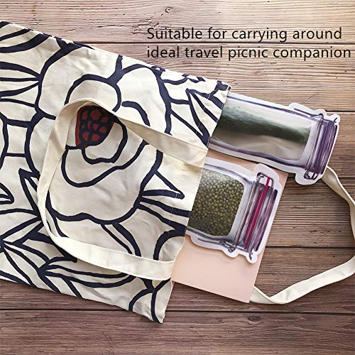 32 Pack Mason Jar Bottles Bags Portable Food Saver Storage Bags Zipper Airtight Sealed Bags