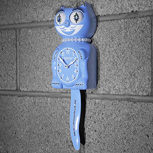 Blue Serenity Official LADY Kit Cat Clock JEWELED Swarovski Crystals