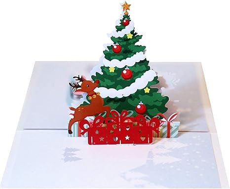 Amazon Co Jp カードクリスマスの深いポップアップカードクリスマスのグリーティングカードホリデーカードクリスマスポップアップグリーティング カードクリスマス3dグリーティングカード手作り子供のための息子の娘のための面白いクリスマスカード ホーム キッチン